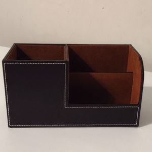PU Leather Multifunctional Storage Organizer Brown